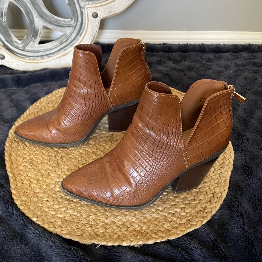 Brown Crocodile Booties Brown Crocodile Booties